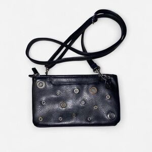 Stylish Black Leather Crossbody Bag